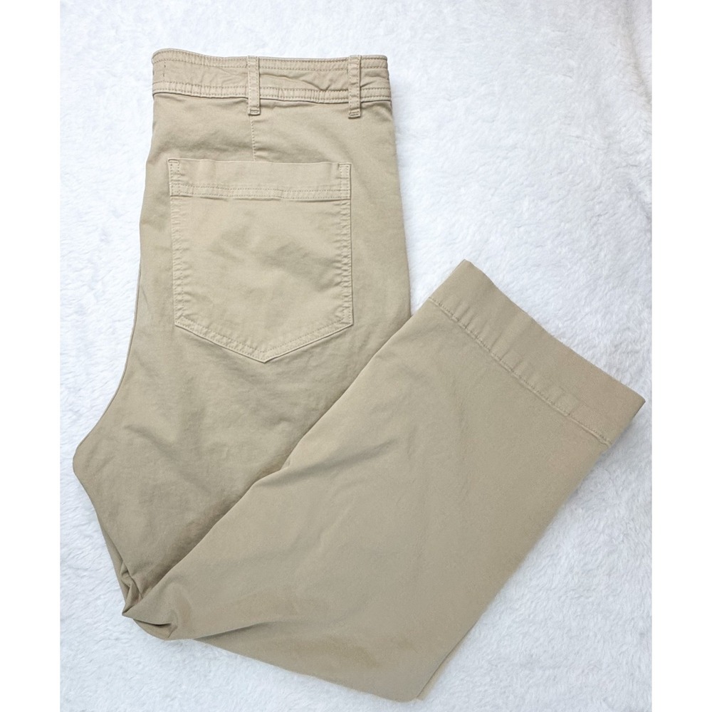 Everlane Khaki Chino Pants Womens 14 Straight Leg Cropped Cotton Stretch EUC - Picture 2 of 12